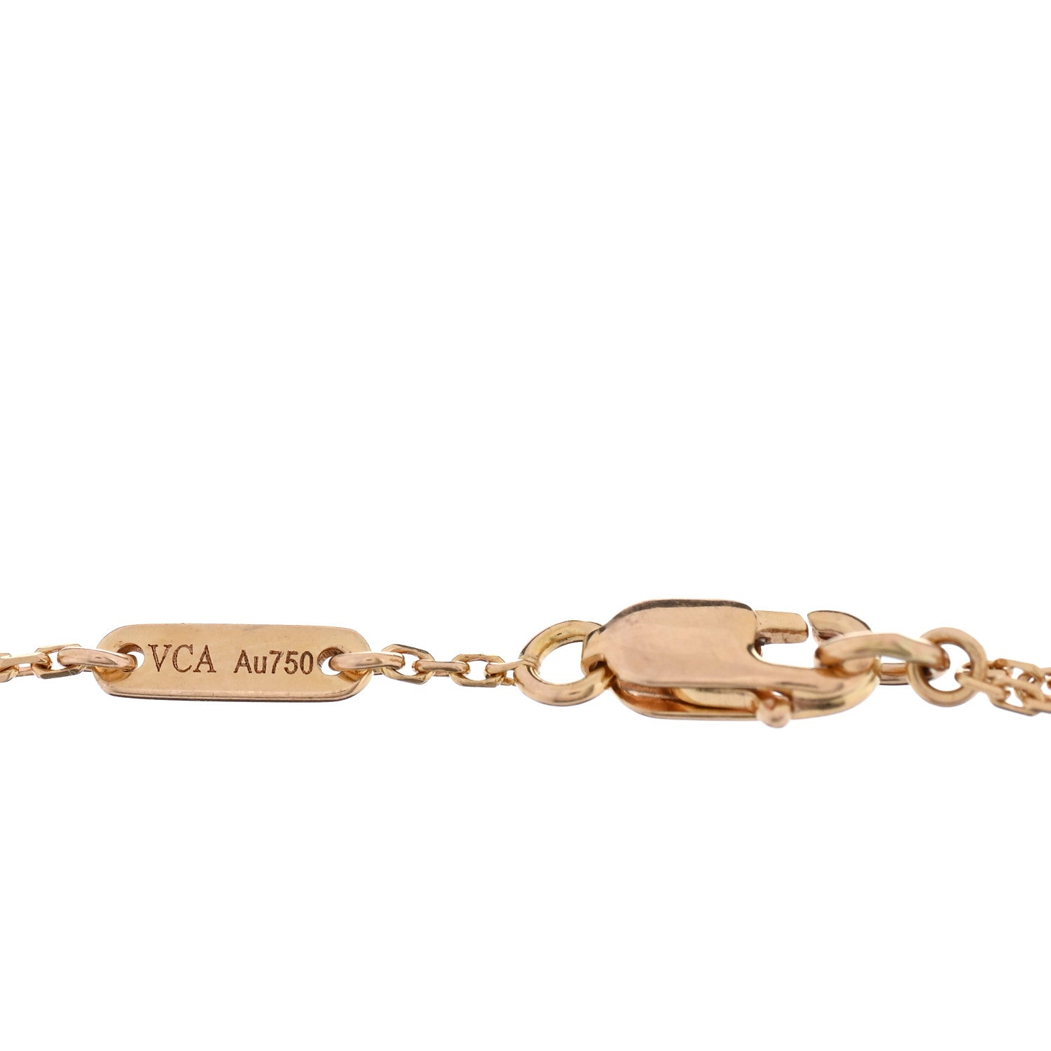 Van Cleef & Arpels 18K Rose Gold Carnelian Sweet Alhambra Bracelet 3 of 3