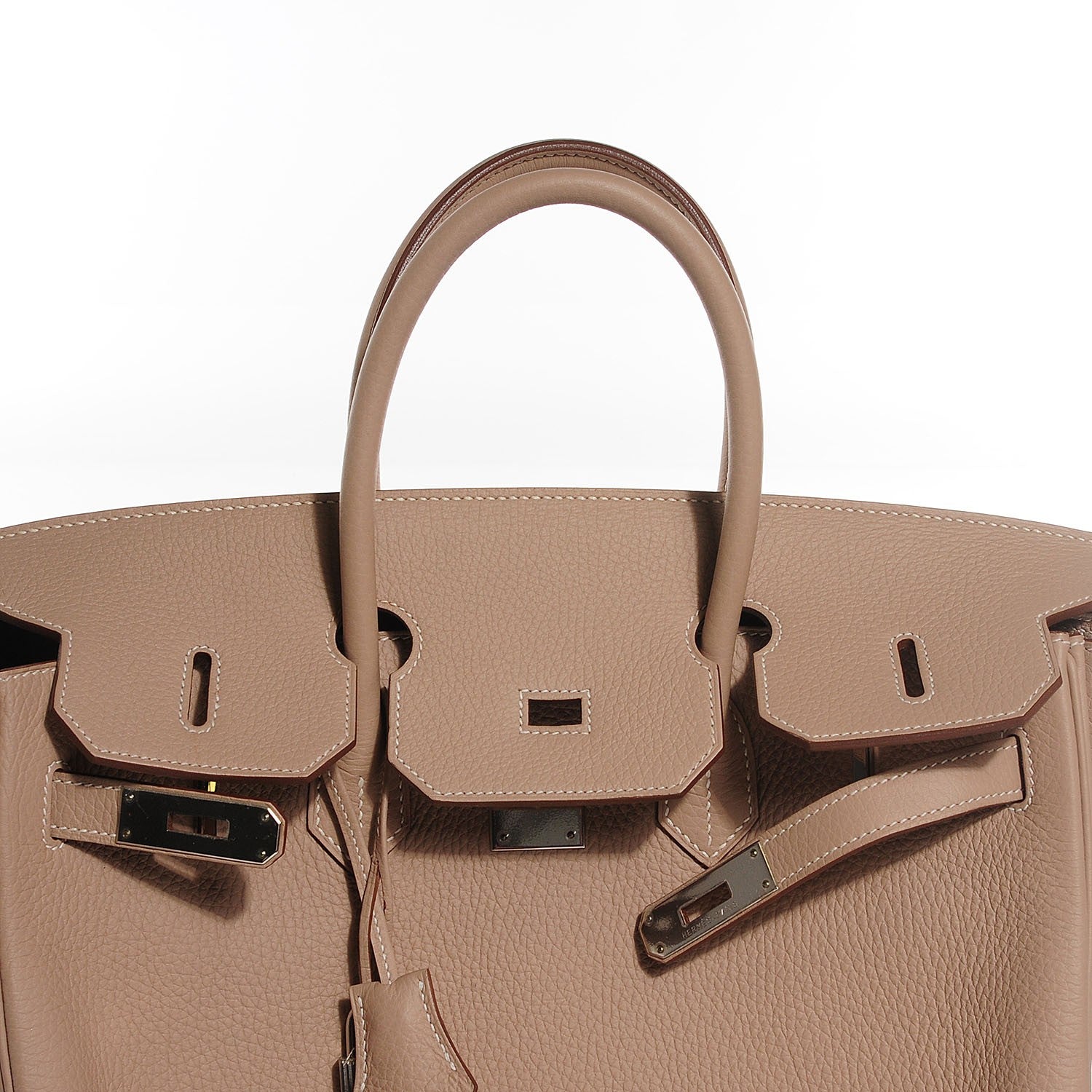 Hermes Taurillon Clemence Birkin 35 Argile 10 of 24
