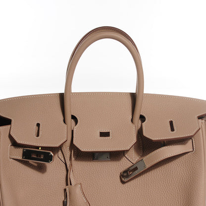 Hermes Taurillon Clemence Birkin 35 Argile 10 of 24