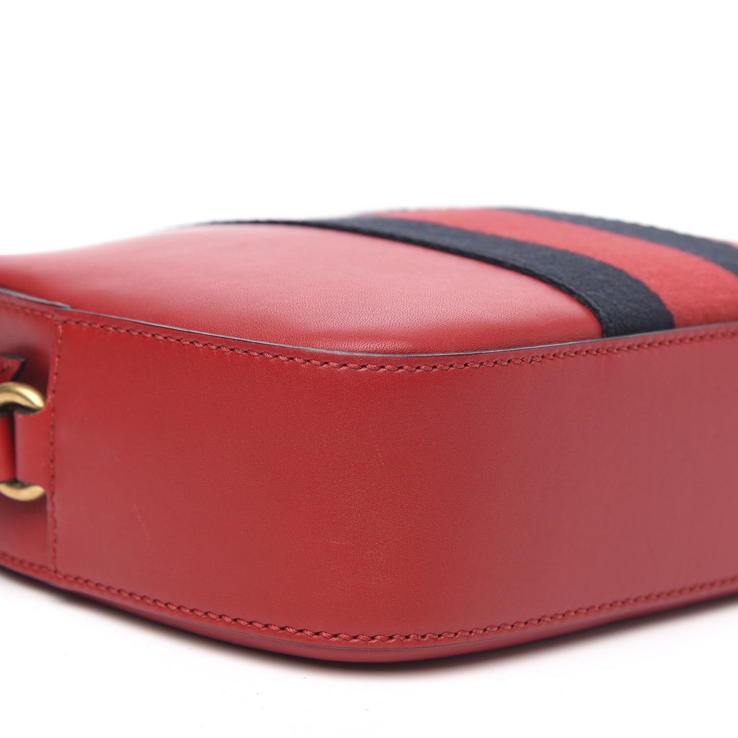 Calfskin Web Small Webby Bee Shoulder Bag Red