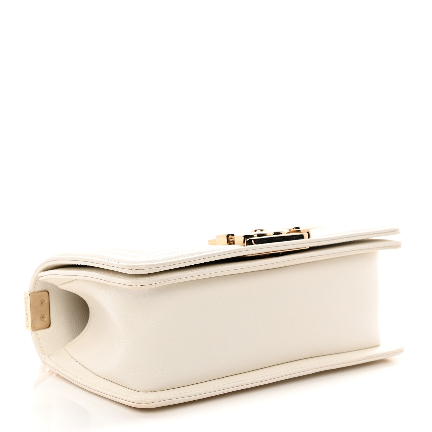 Chanel Caviar Quilted Small Boy Flap White 4 of 10