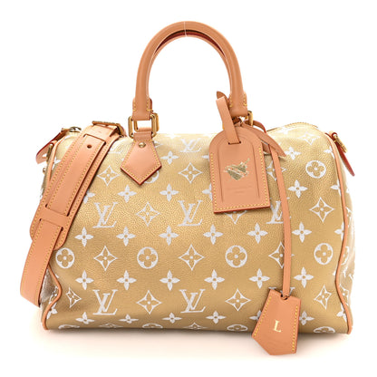 Louis Vuitton Metallic Calfskin Monogram Speedy P9 Bandouliere 30 Gold Kintsugi 1 of 14