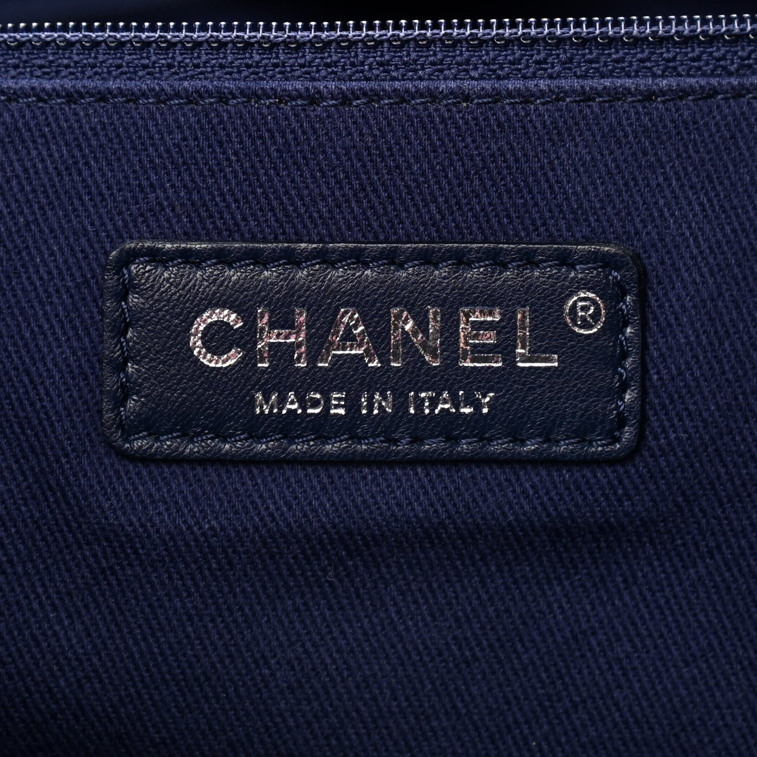 Chanel Canvas Sequin Medium Deauville Tote Navy 6 of 10