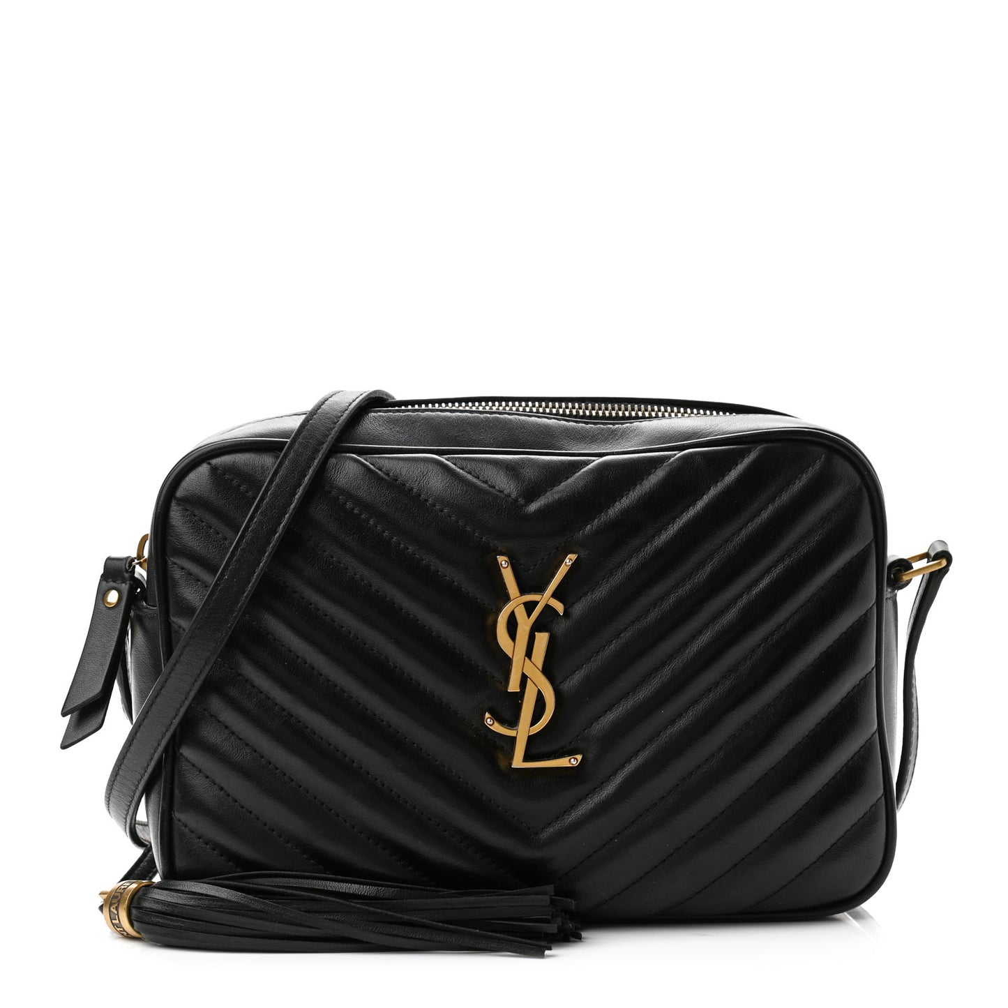Calfskin Matelasse Monogram Lou Camera Bag Black