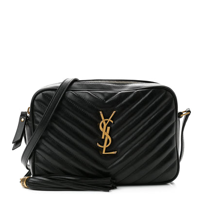 Saint Laurent Calfskin Matelasse Monogram Lou Camera Bag Black 1 of 10