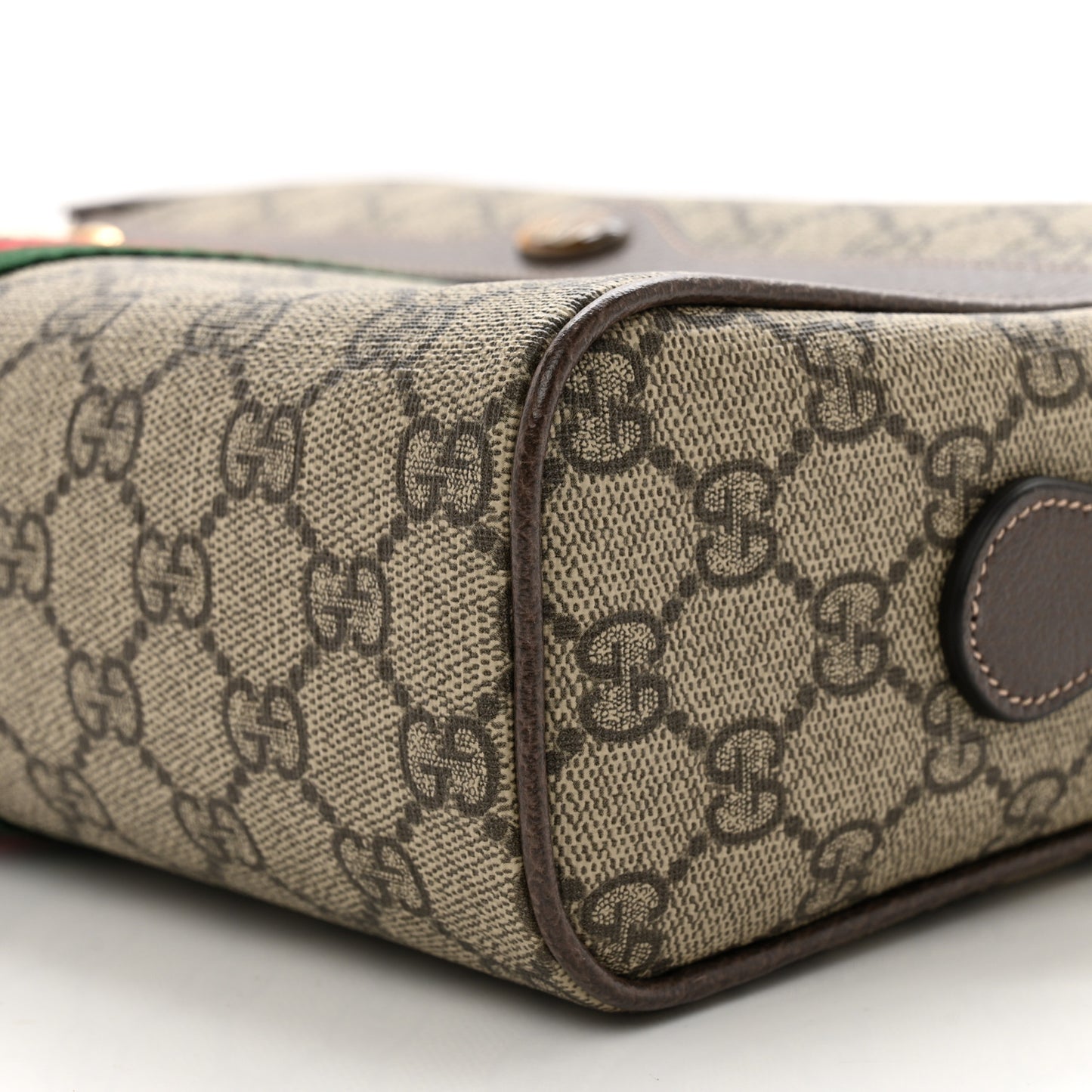 GG Supreme Monogram Web Small Ophidia Shoulder Bag Brown