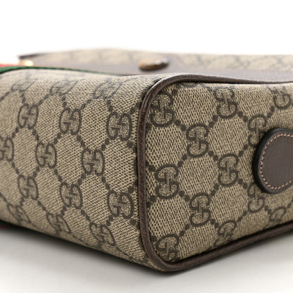 Gucci GG Supreme Monogram Web Small Ophidia Shoulder Bag Brown 10 of 10