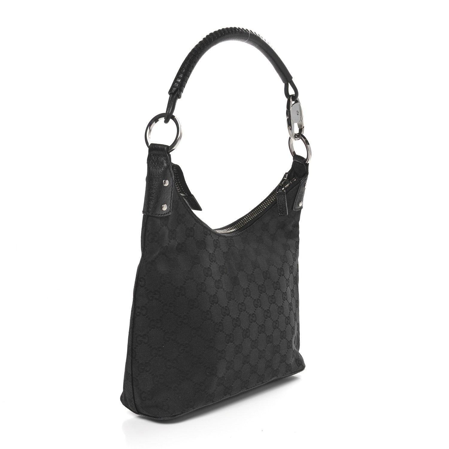 Gucci Monogram GG Signature Shoulder Bag Black 3 of 10