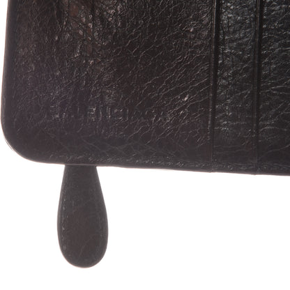 Balenciaga Agneau Giant 12 Gold Hardware Bill Fold Zip Wallet Black 6 of 11