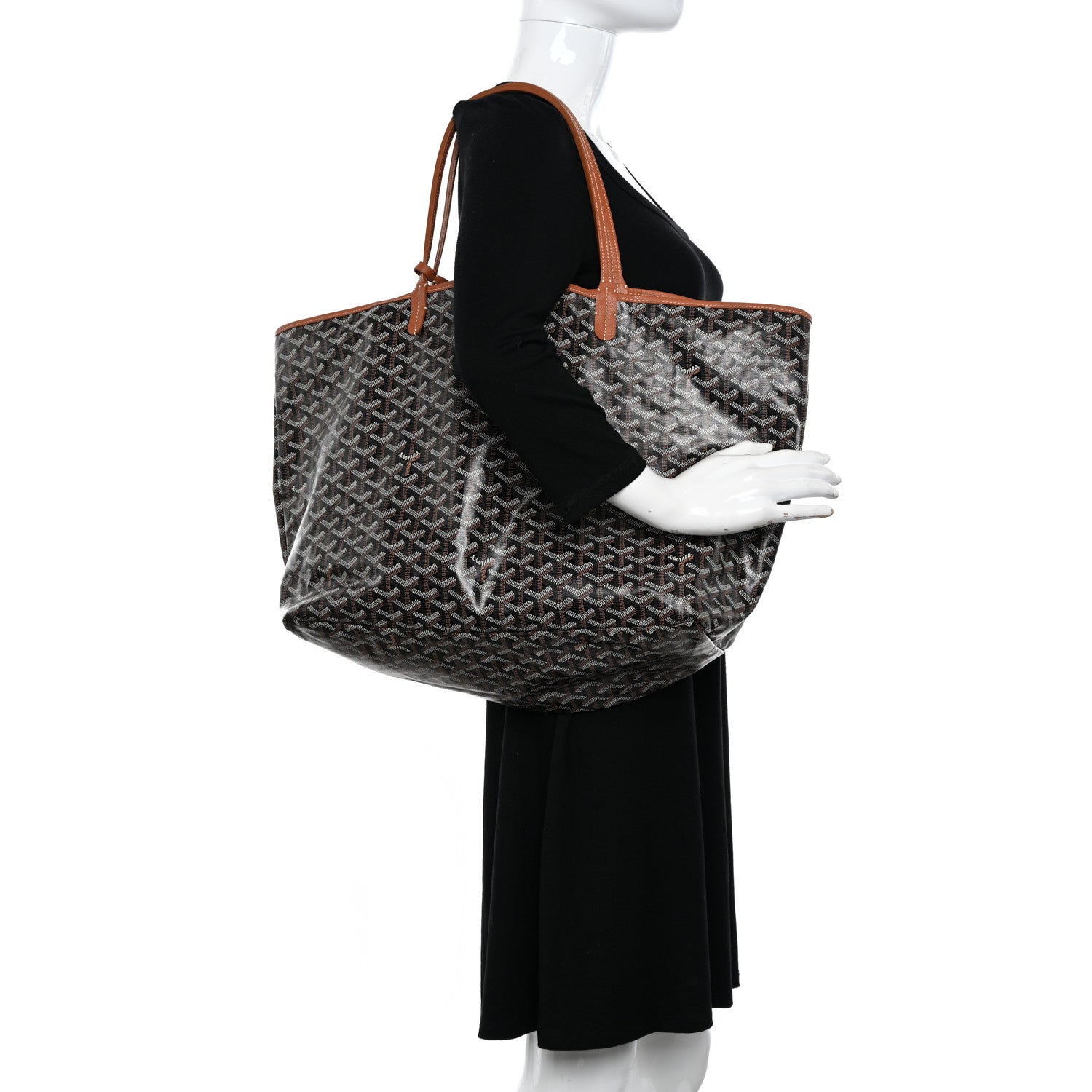 Goyard Goyardine Saint Louis GM Black Gold 2 of 11
