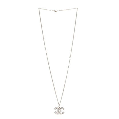 Chanel Crystal Pearl CC Pendant Necklace Gold 3 of 6