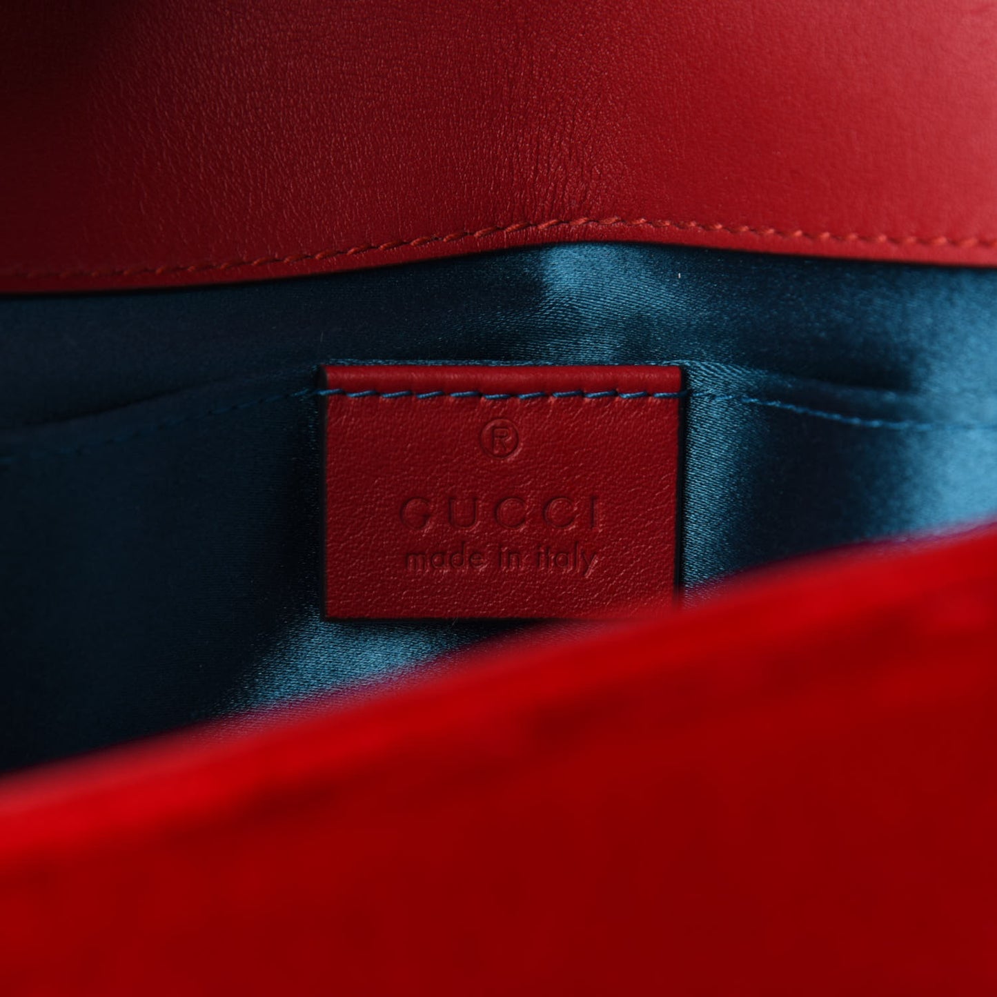 Velvet Matelasse Mini GG Marmont Shoulder Bag Hibiscus Red