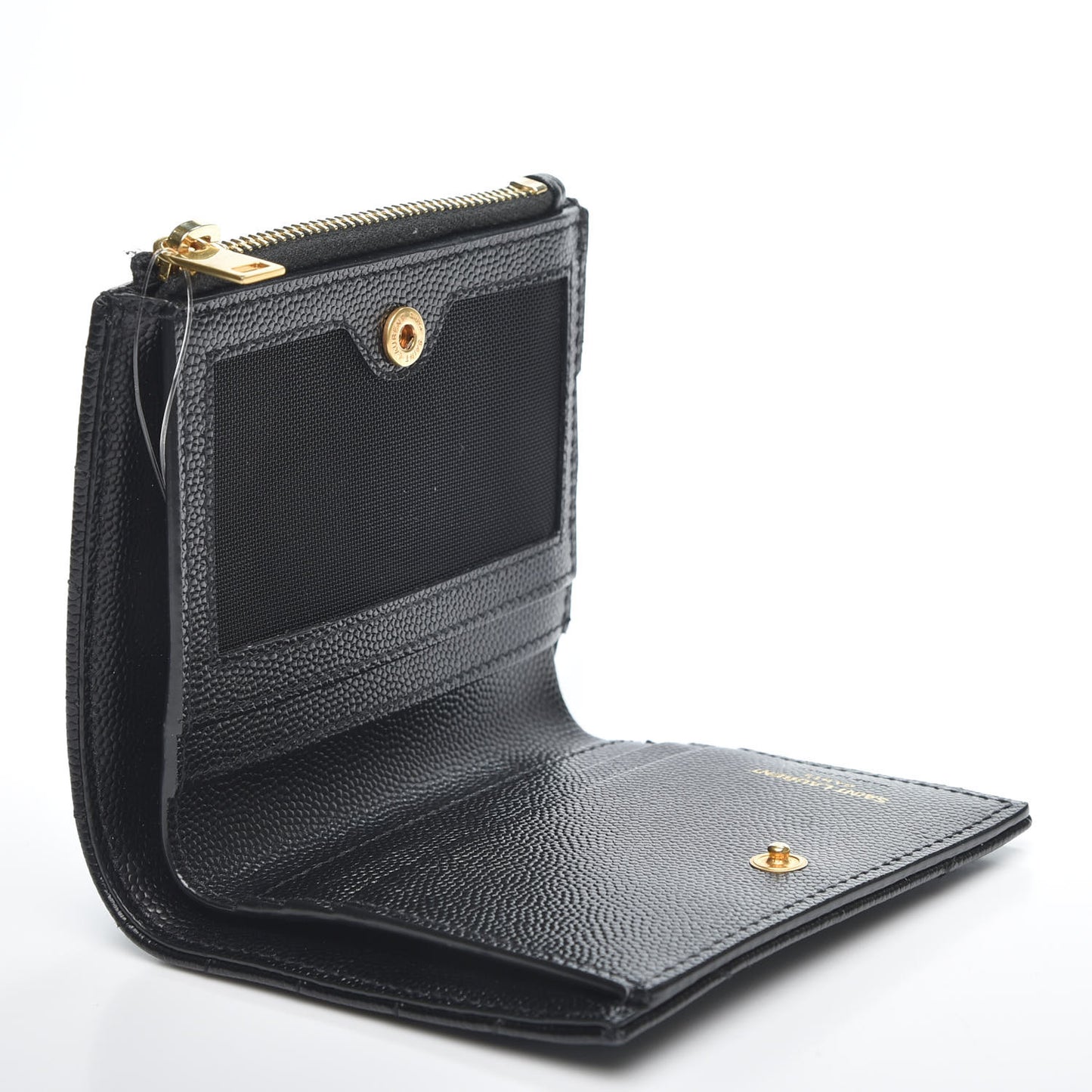 Grain De Poudre Matelasse Chevron Monogram Zipped Card Case Black