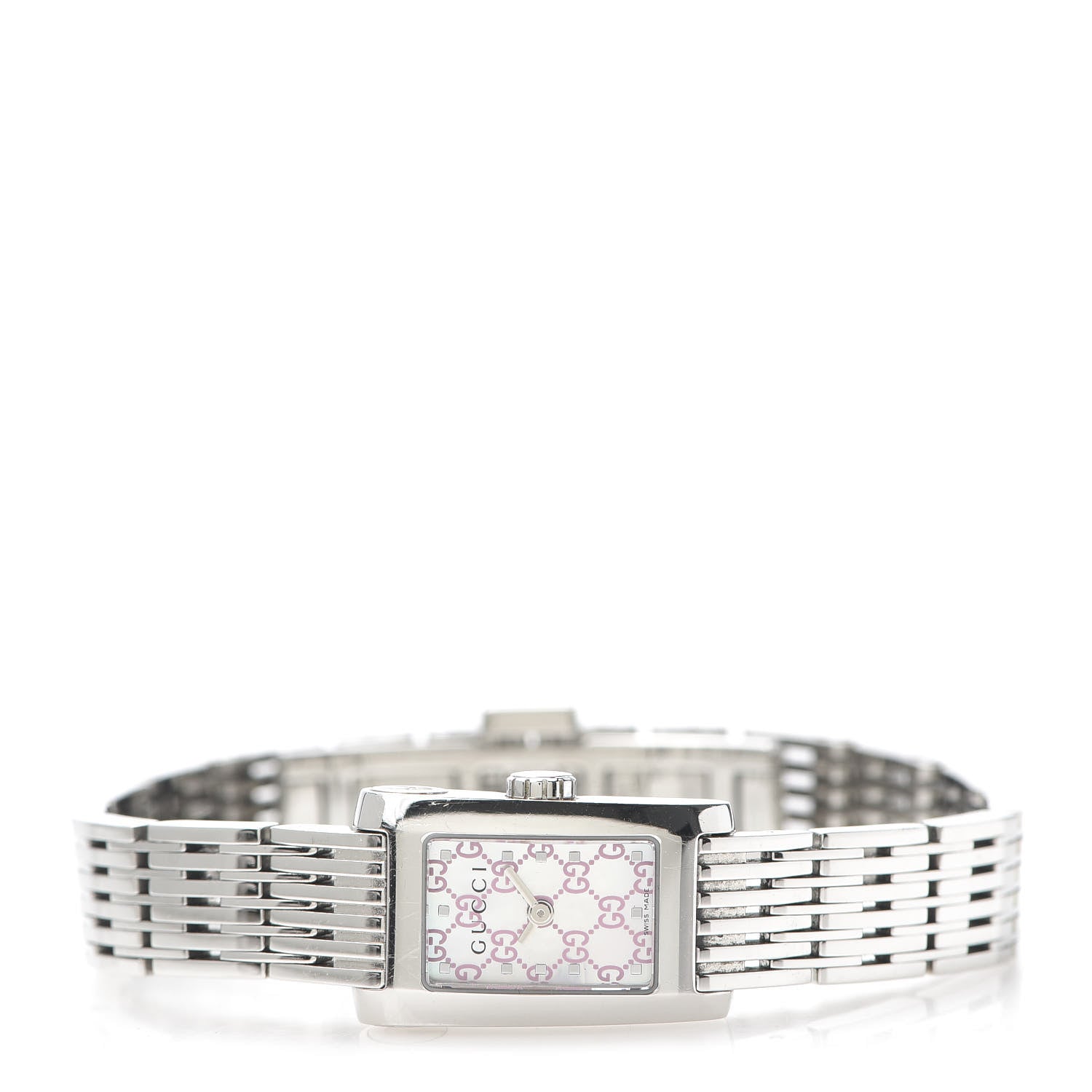 Gucci Stainless Steel Pink Mother of Pearl 15mm 8600L Quartz Watch 3 of 6