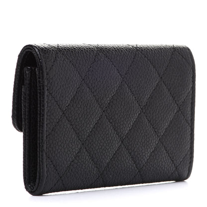Chanel Caviar Quilted Flap Card Holder Black 3 of 9