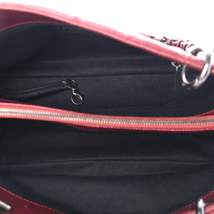 Chanel Iridescent Caviar Quilted Chic Shopping Tote Dark Red 4 of 8