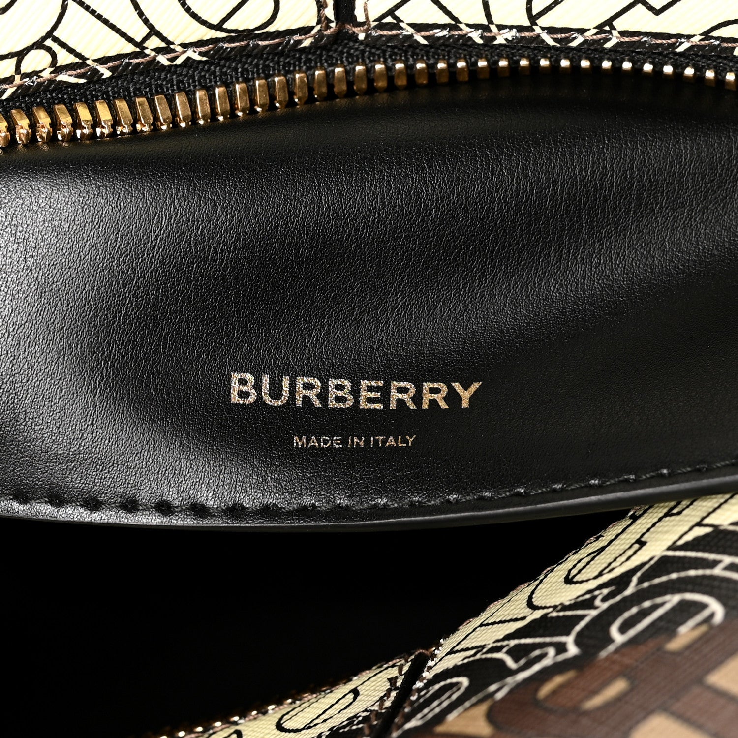 Burberry E-canvas Monogram Stripe Medium Cube Bowling Bag Bridle Brown 6 of 11