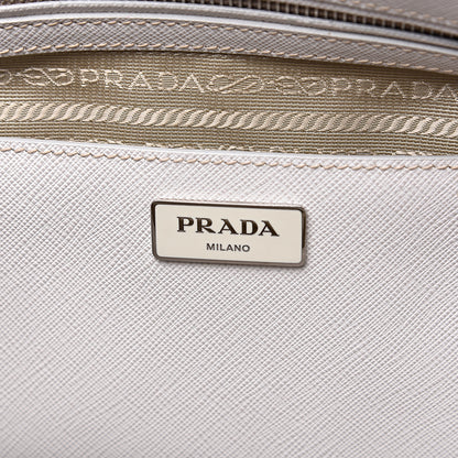 Prada Saffiano Lux Studded Crystal Medium Galleria Double Zip Tote Talco 5 of 14