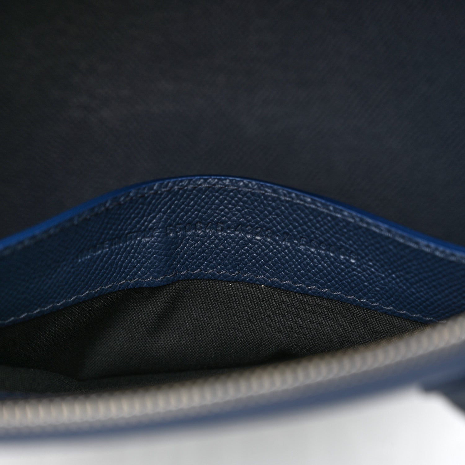 Balenciaga Signature Grained Calfskin Logo S Ville Top Handle Bag Bleu Canopee White 7 of 11