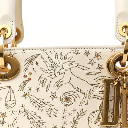 Christian Dior Embroidered Medium Lady Dior White Multicolor 8 of 13
