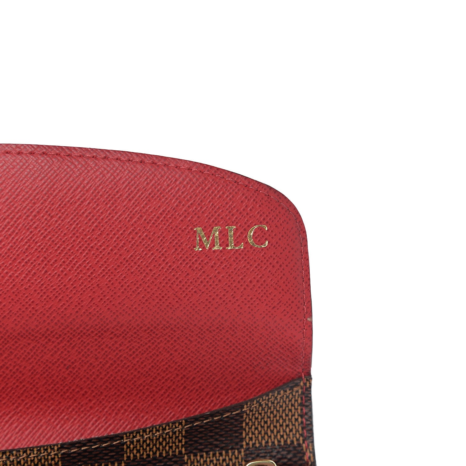 Louis Vuitton Damier Ebene Emilie Wallet Red 6 of 7