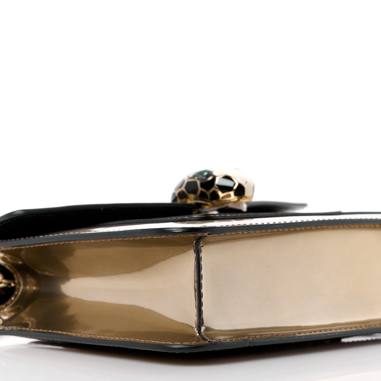 Bulgari Metallic Calfskin Small Serpenti Forever Snake Strap Crossbody Bag Bronze 10 of 12