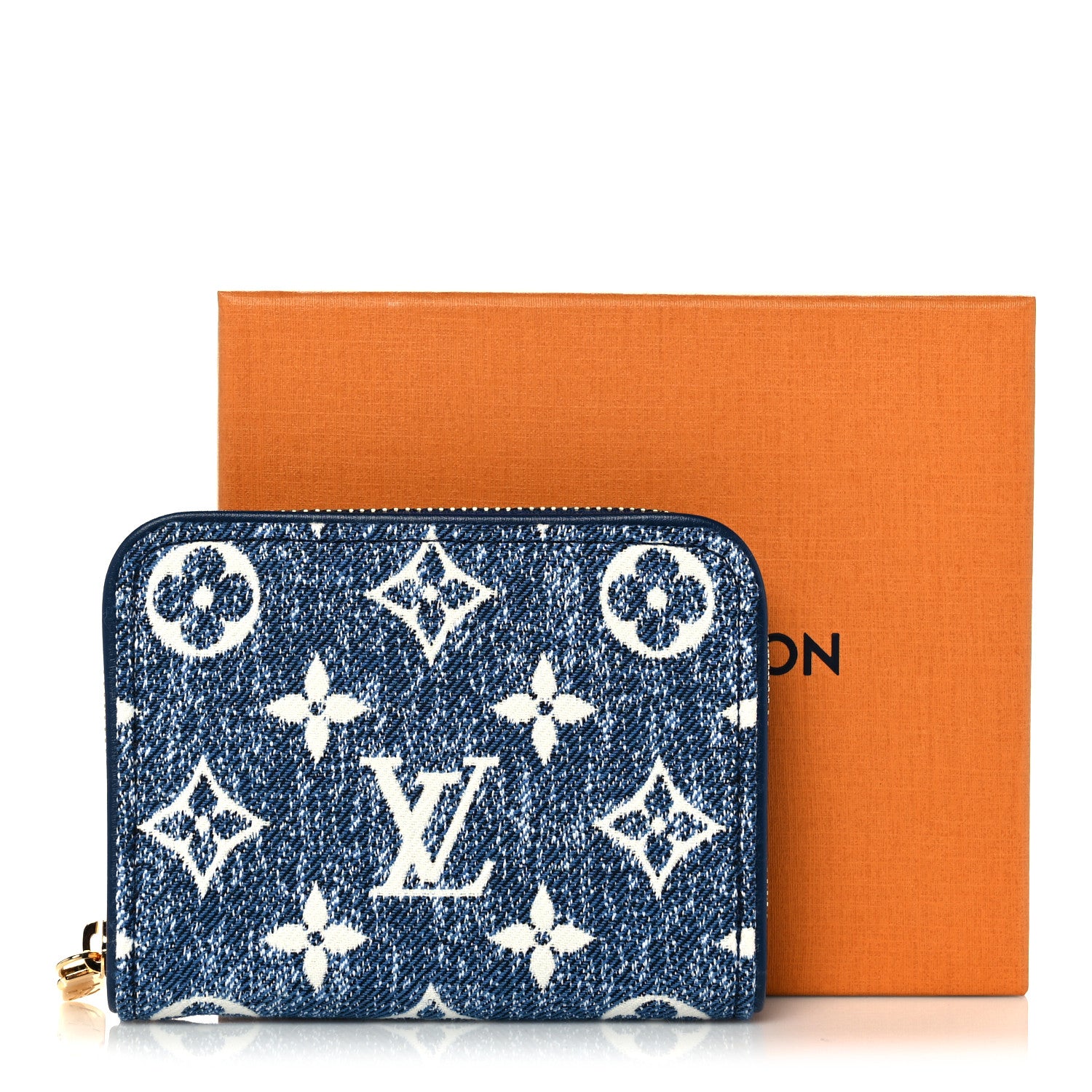 Louis Vuitton Denim Monogram Jacquard Zippy Coin Purse Bleu 7 of 7
