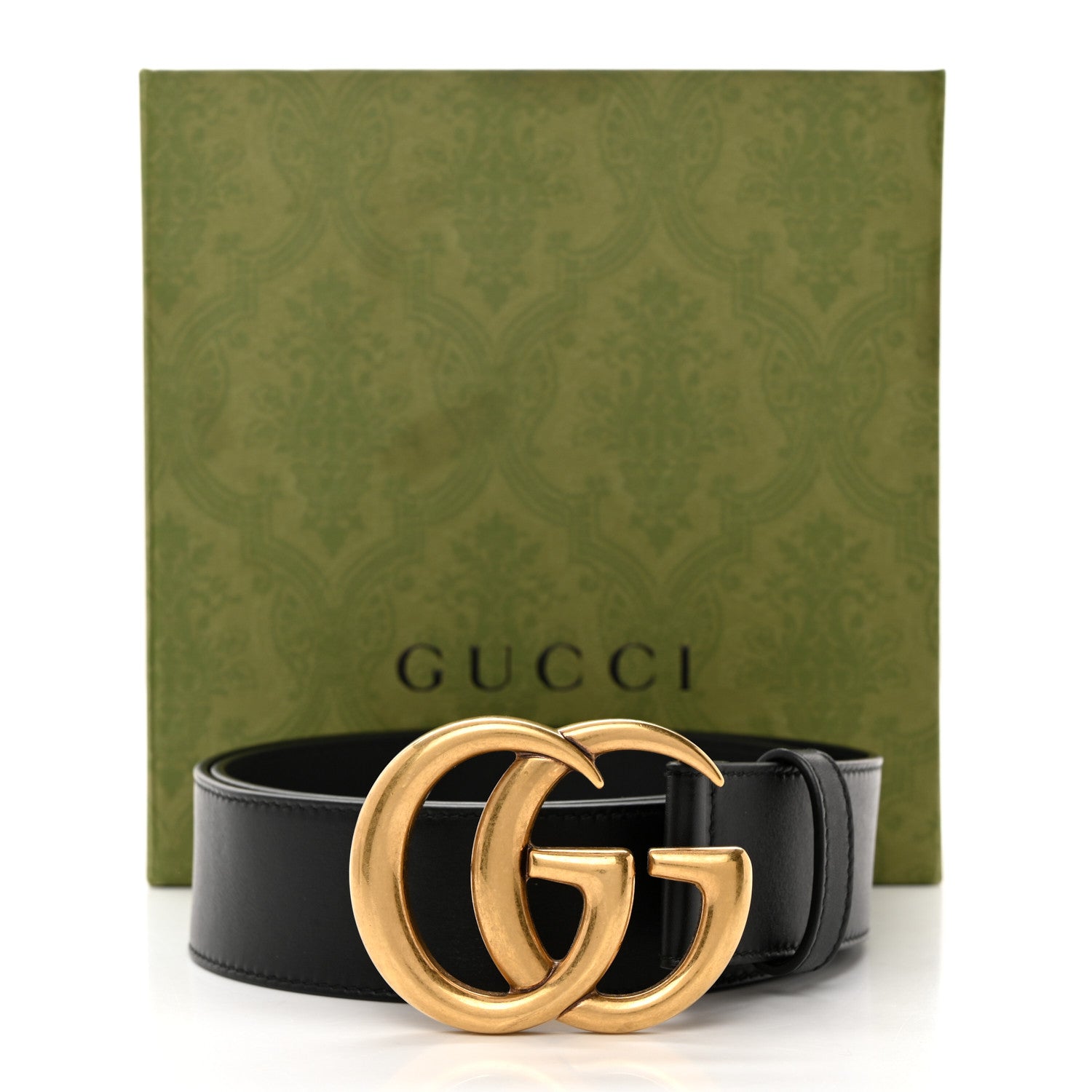 Gucci Plutone Calfskin Double G 40mm Belt 75 30 Black 6 of 6