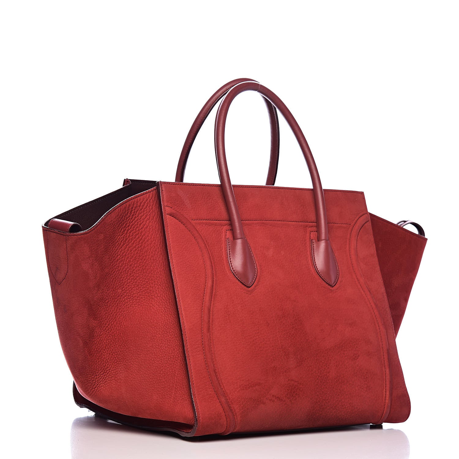 Celine Nubuck Medium Phantom Luggage Red 3 of 20