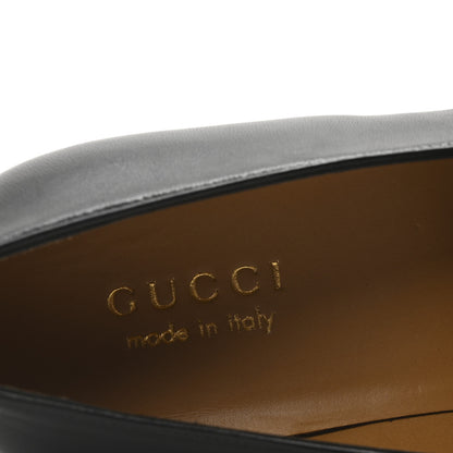 Gucci Lambskin Mens Interlocking G Loafers 10 Black 8 of 9