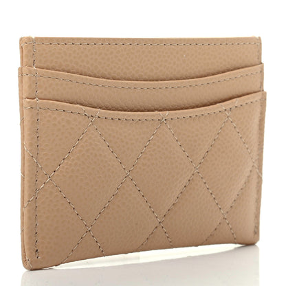 Chanel Caviar Quilted Card Holder Dark Beige 3 of 9