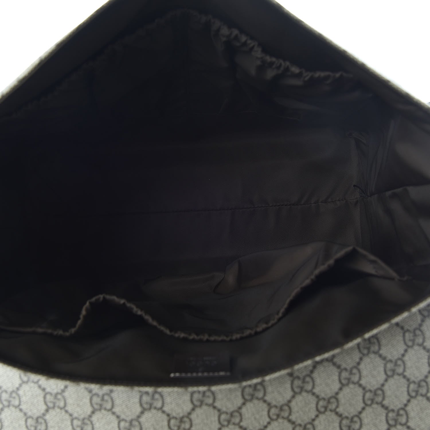 Gucci GG Supreme Monogram Selleria Calfskin Messenger Diaper Bag Beige Ebony Cocoa Dark Chocolate 5 of 10