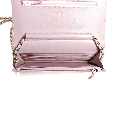 Chanel Caviar Quilted Coco Candy Wallet On Chain WOC Light Pink 5 of 11