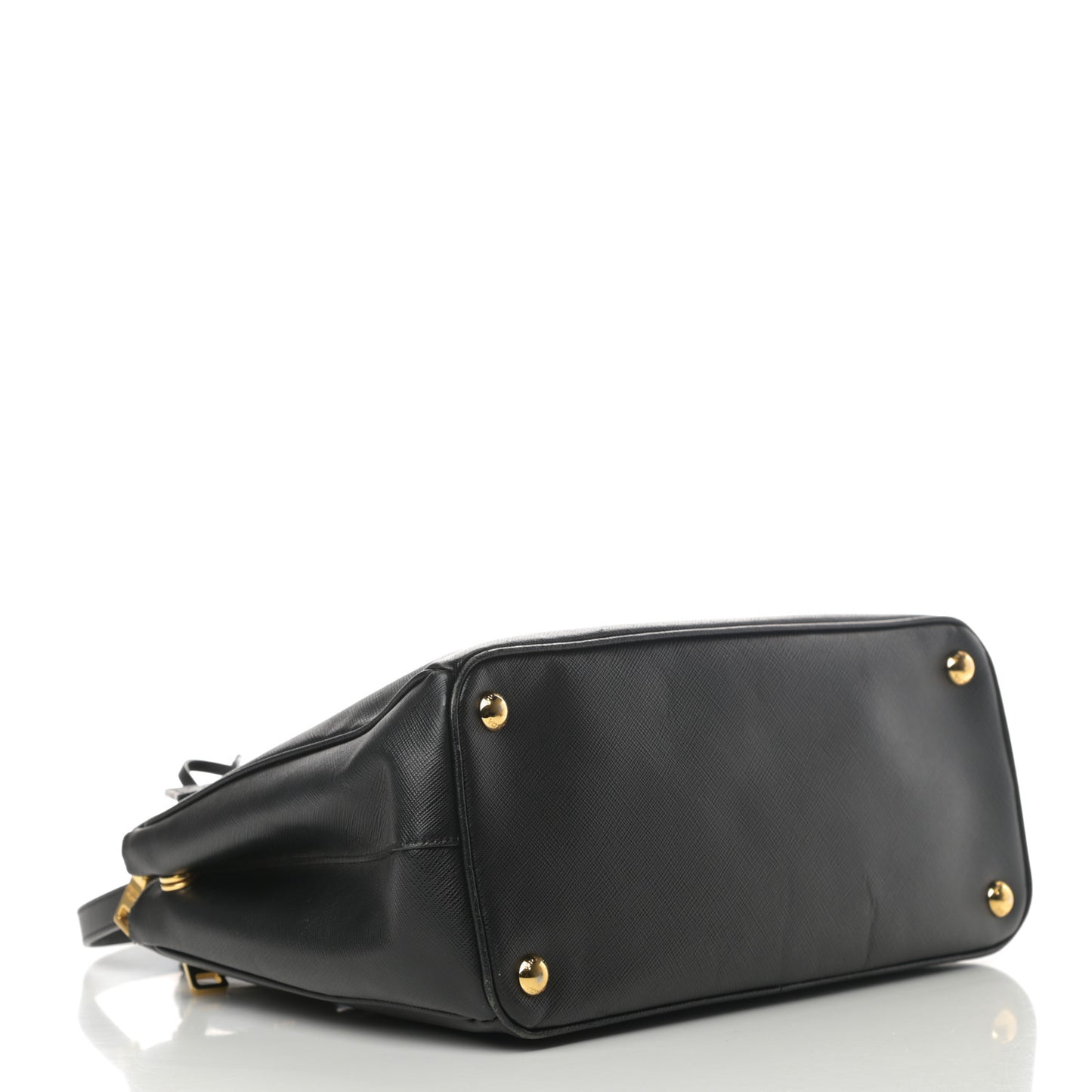 Saffiano Small Galleria Double Zip Tote Black