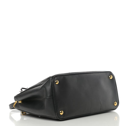 Prada Saffiano Small Galleria Double Zip Tote Black 4 of 21