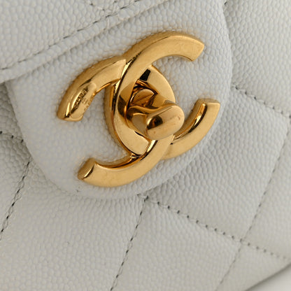 Chanel Caviar Quilted Handy Box Vanity Case White 11 of 12