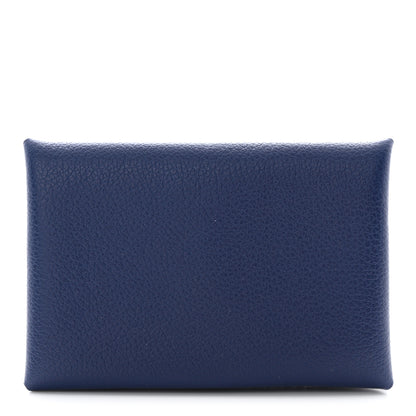 Hermes Evercolor Verso Calvi Card Case Bleu Saphir Bleu France 1 of 9
