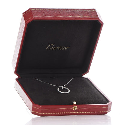 Cartier 18K White Gold Diamond Juste Un Clou Paved Pendant Necklace 7 of 7