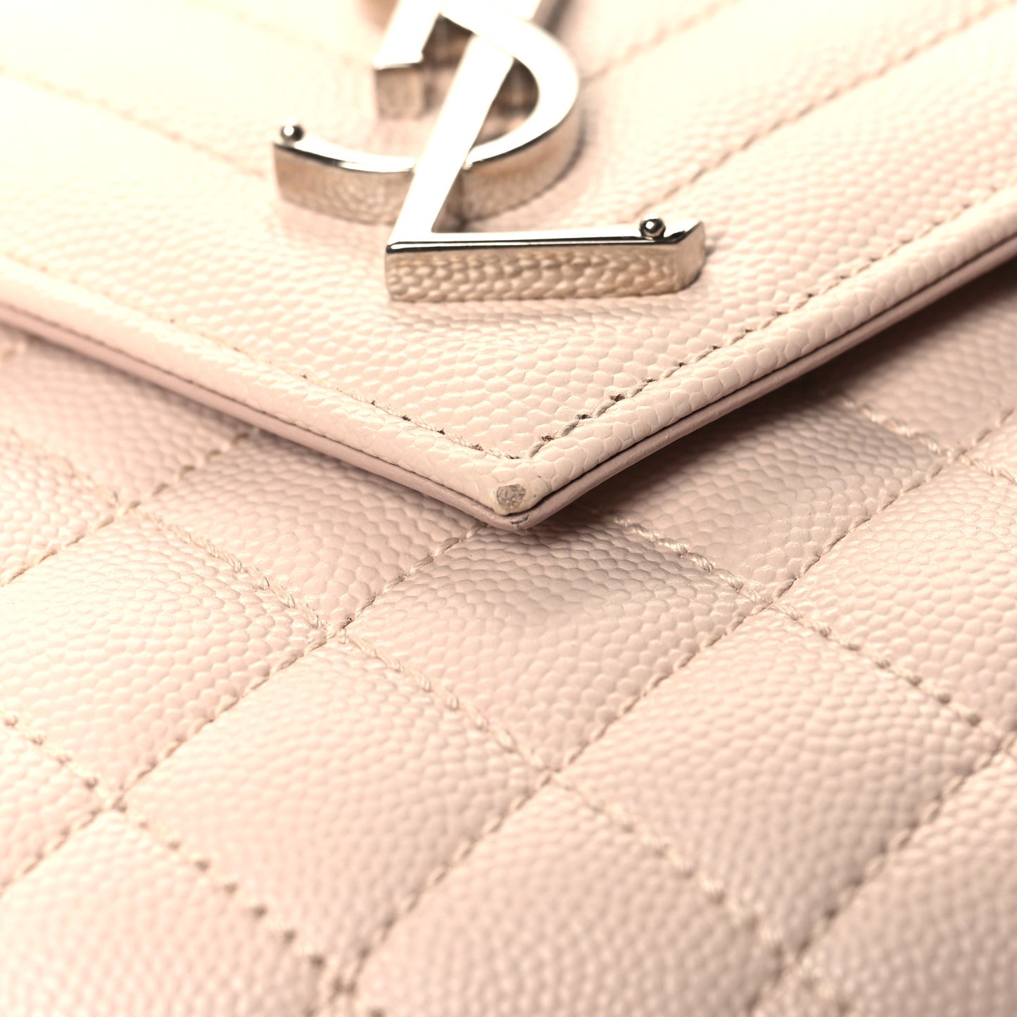 Grain De Poudre Textured Mixed Matelasse Medium Triquilt Monogram Satchel Marble Pink