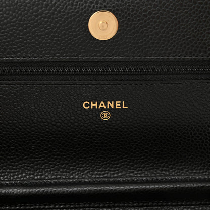 Chanel Caviar Quilted Wallet On Chain WOC Black 6 of 12