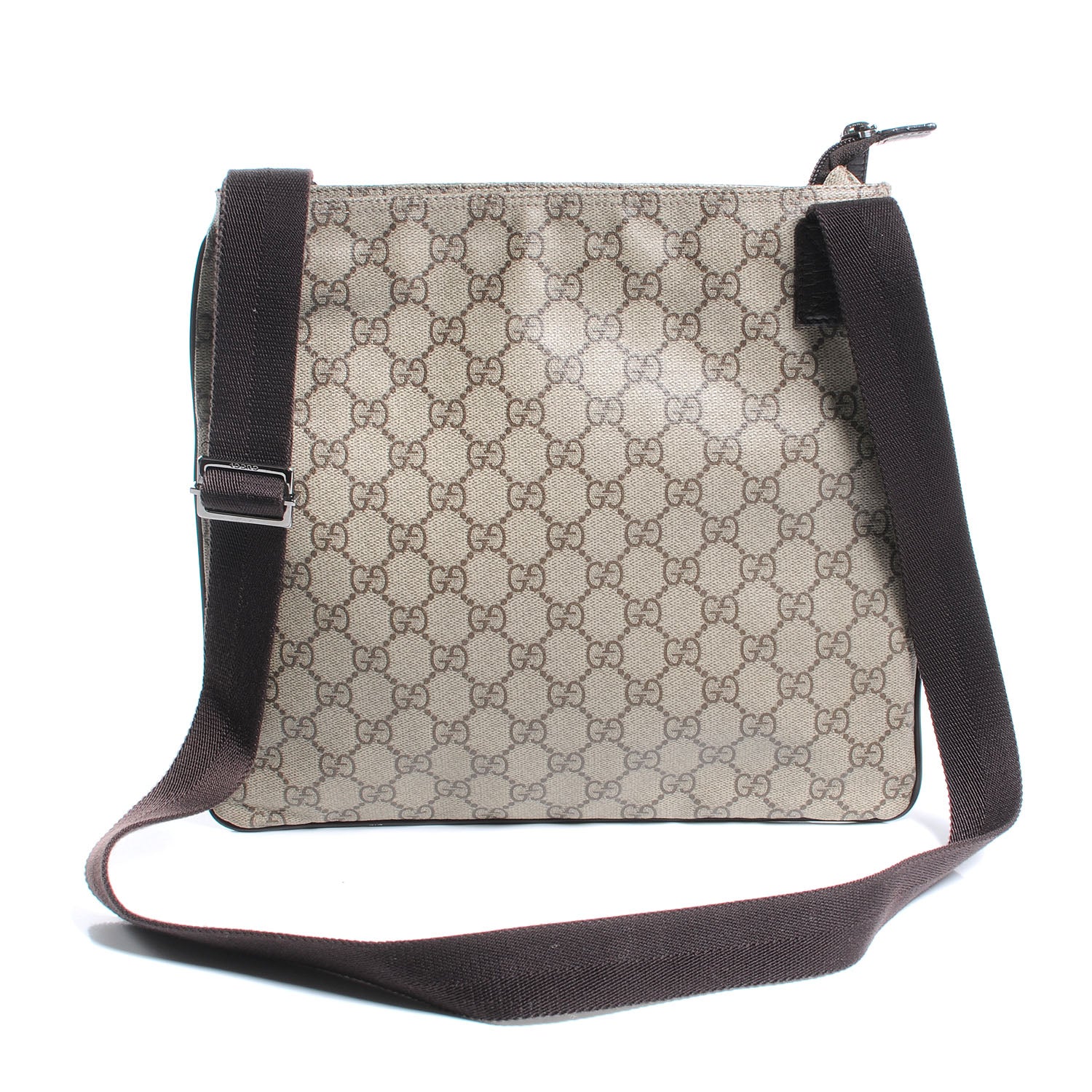 Gucci GG Plus Monogram Flat Messenger Bag Ebony 3 of 8