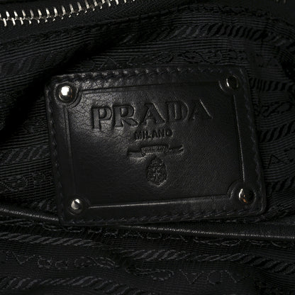 Prada Soft Calf Two Pocket Hobo Black 6 of 9
