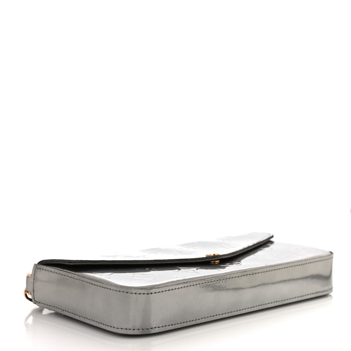 Vernis Felicie Pochette Chain Wallet Gris Metal