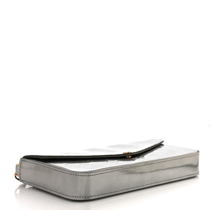 Louis Vuitton Vernis Felicie Pochette Chain Wallet Gris Metal 5 of 12