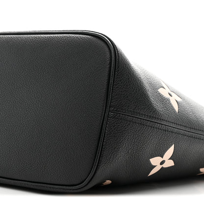 Louis Vuitton Empreinte Monogram Giant Neverfull MM Black Beige 16 of 17