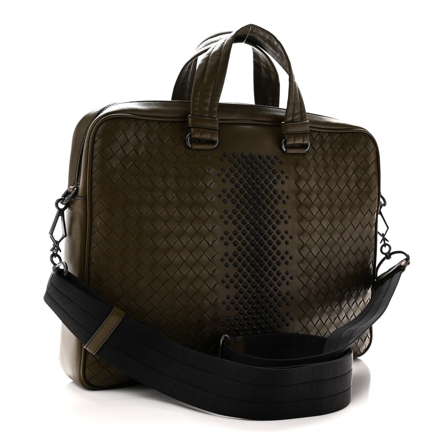 Bottega Veneta Nappa Intrecciato Medium Briefcase Khaki 3 of 10