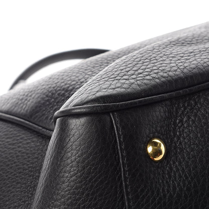 Gucci Pebbled Calfskin Medium 1973 Top Handle Satchel Black 15 of 16