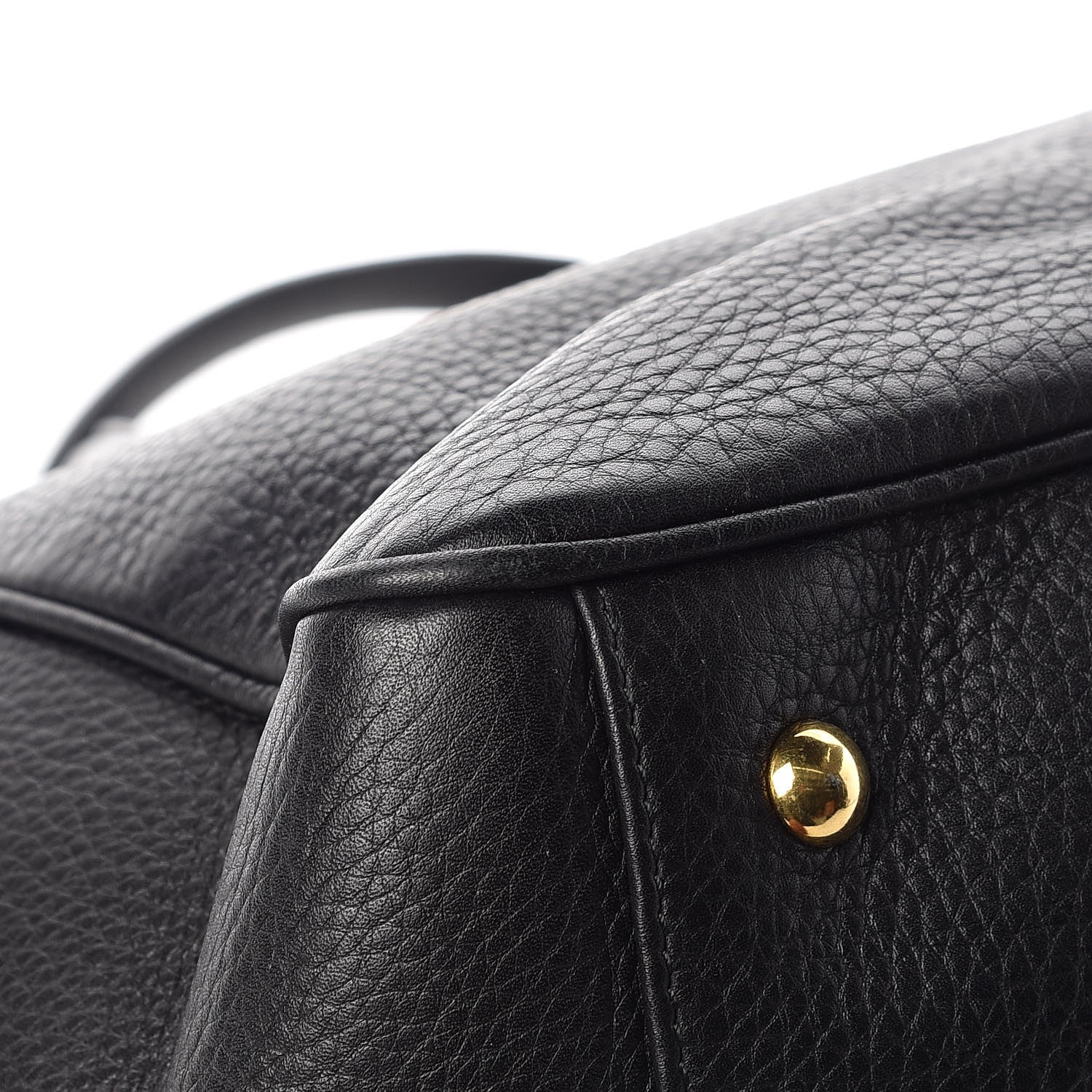 Gucci Pebbled Calfskin Medium 1973 Top Handle Satchel Black 15 of 16