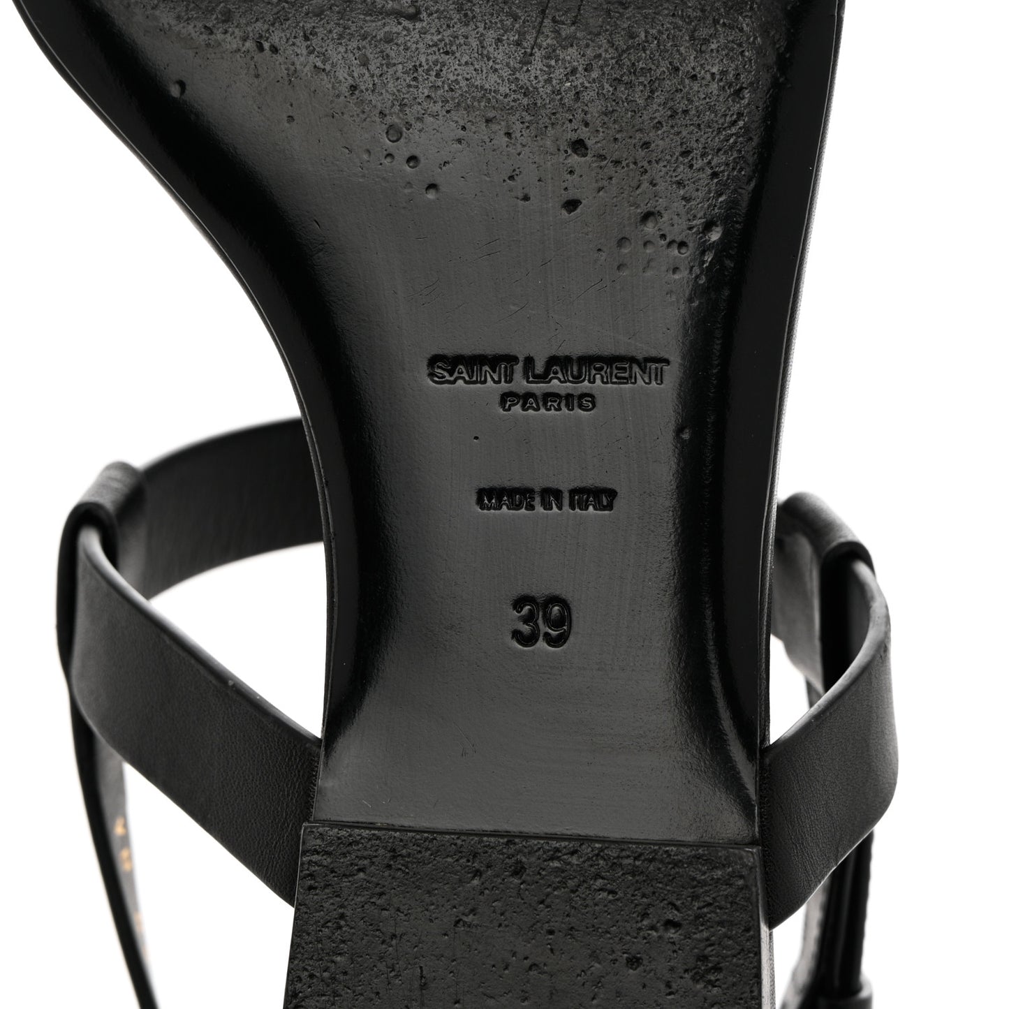 Calfskin Cassandra Monogram Sandals 39 Black