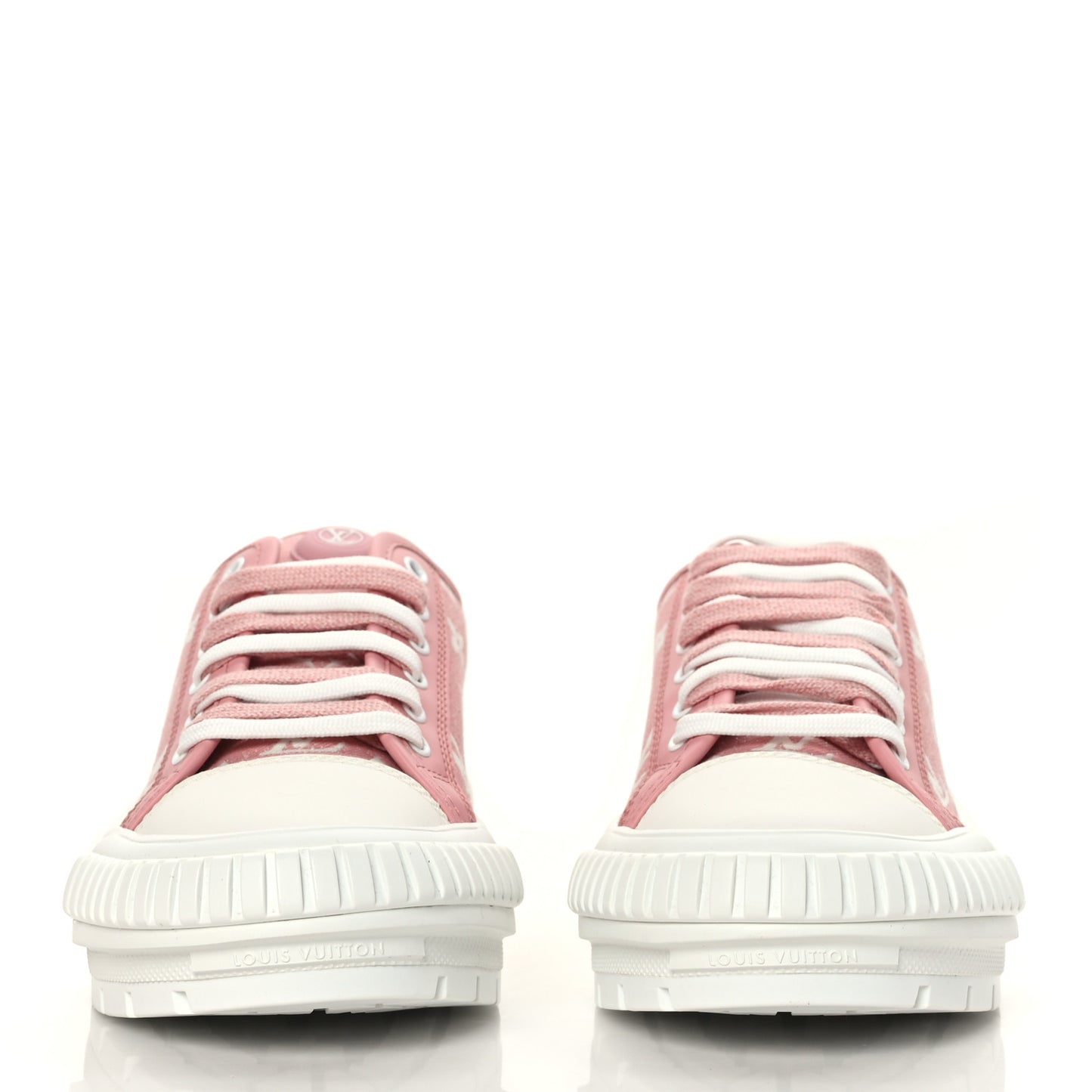 Denim Monogram Squad Sneakers 38.5 Pink